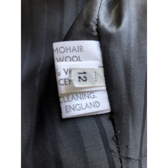 Pied a Terre Vintage Women's Overcoat Mohair & Wool Black Winter Coat Sz 12 - Picture 8 of 11